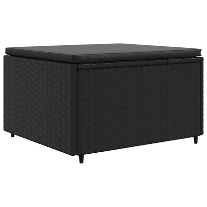 Set Mobili da Giardino con Cuscini 8 pz Nero in Polyrattan | homemem39