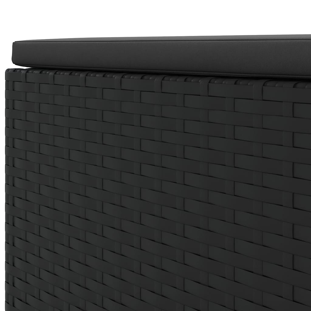Set Mobili da Giardino con Cuscini 8 pz Nero in Polyrattan | homemem39