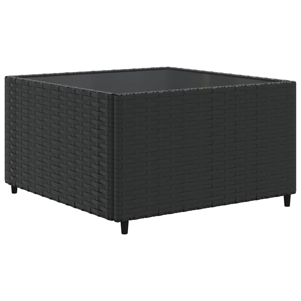 Set Mobili da Giardino con Cuscini 8 pz Nero in Polyrattan - homemem39