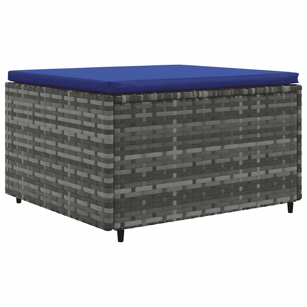 Set Divani da Giardino 8 pz con Cuscini in Polyrattan Grigio | homemem39