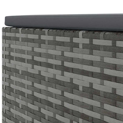 Set Divani da Giardino 6 pz con Cuscini in Polyrattan Grigio