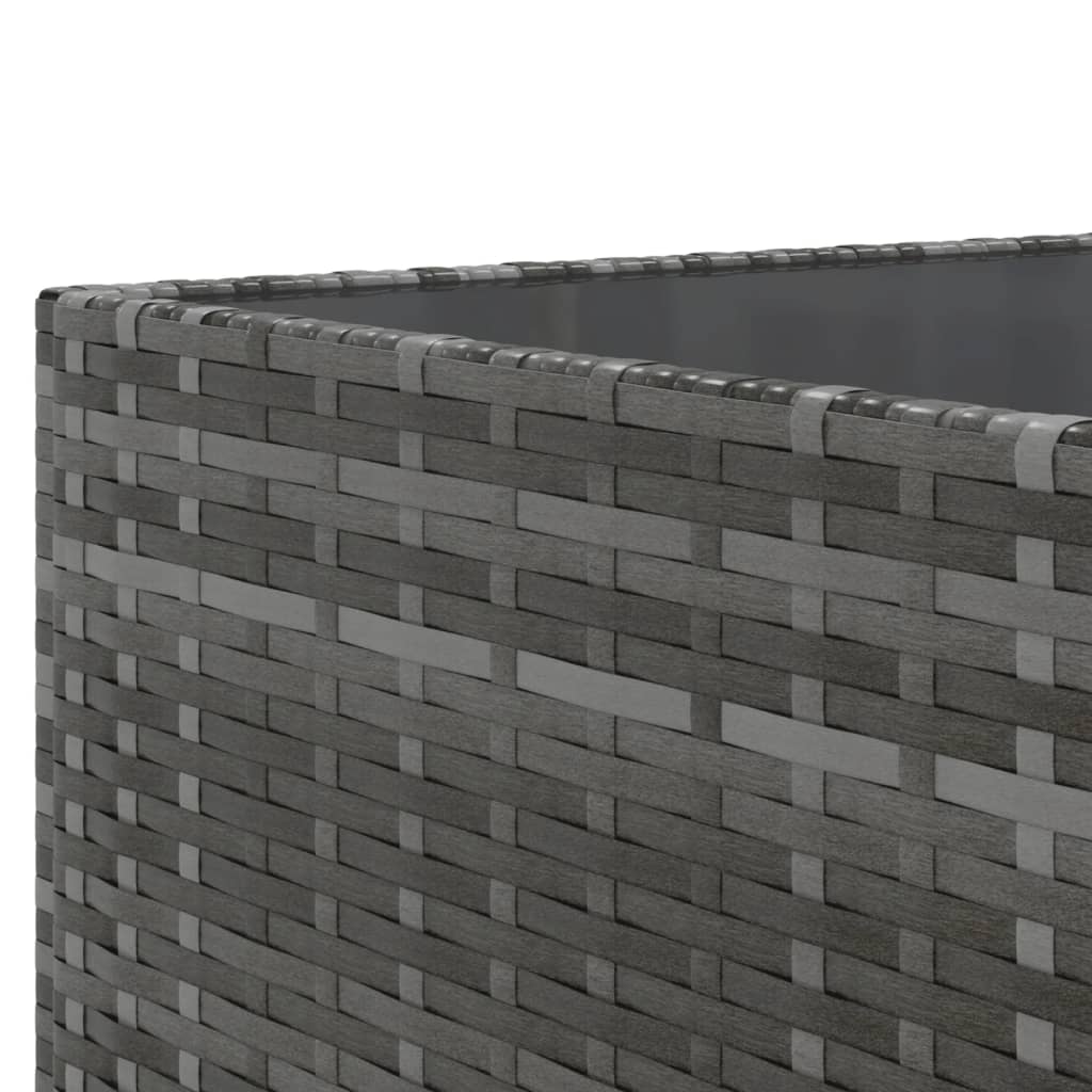 Set Divani da Giardino 10 pz con Cuscini in Polyrattan Grigio | homemem39