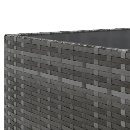 Set Divani da Giardino 10 pz con Cuscini in Polyrattan Grigio | homemem39