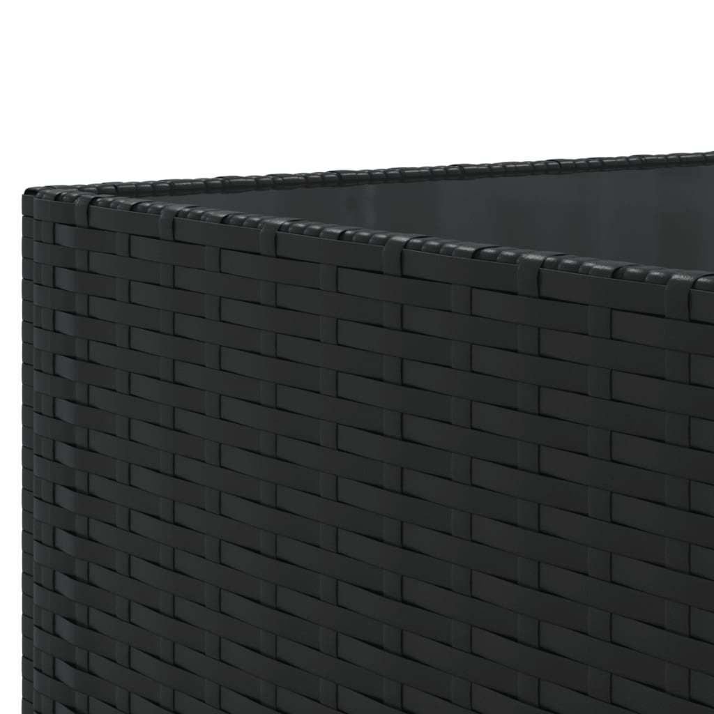 Set Divani da Giardino 10pz con Cuscini in Polyrattan Nero | homemem39