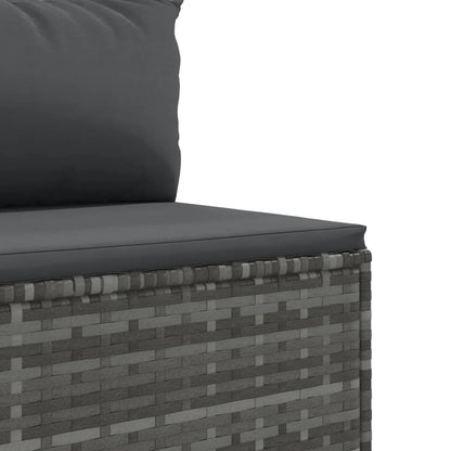 Set Divano da Giardino 9 pz con Cuscini Grigio in Polyrattan | homemem39