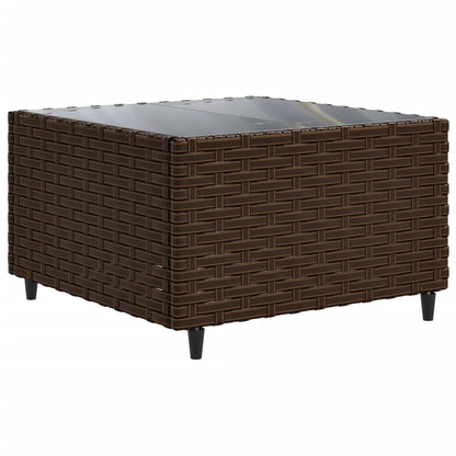 Set Divani da Giardino 10pz con Cuscini in Polyrattan Marrone | homemem39