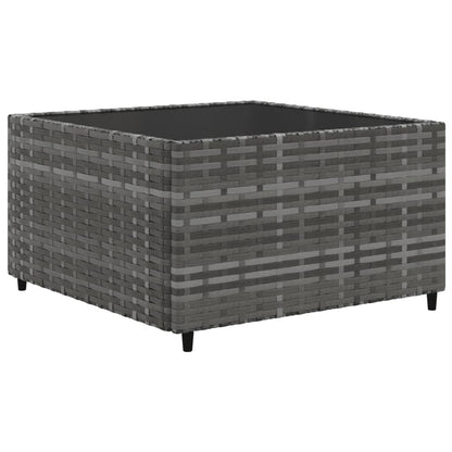 Set Divano da Giardino 10 pz con Cuscini Grigio in Polyrattan | homemem39