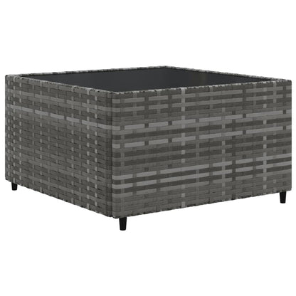 Set Divani da Giardino 11 pz con Cuscini in Polyrattan Grigio | homemem39