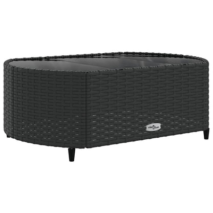 Set Divani da Giardino 4 pz con Cuscini Nero in Polyrattan | homemem39