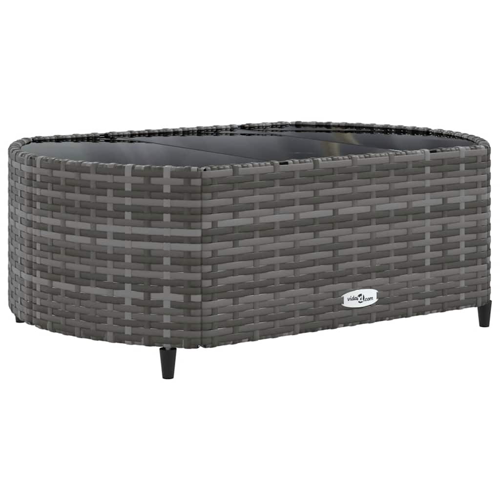 Set Divani da Giardino 4 pz con Cuscini in Polyrattan Grigio | homemem39