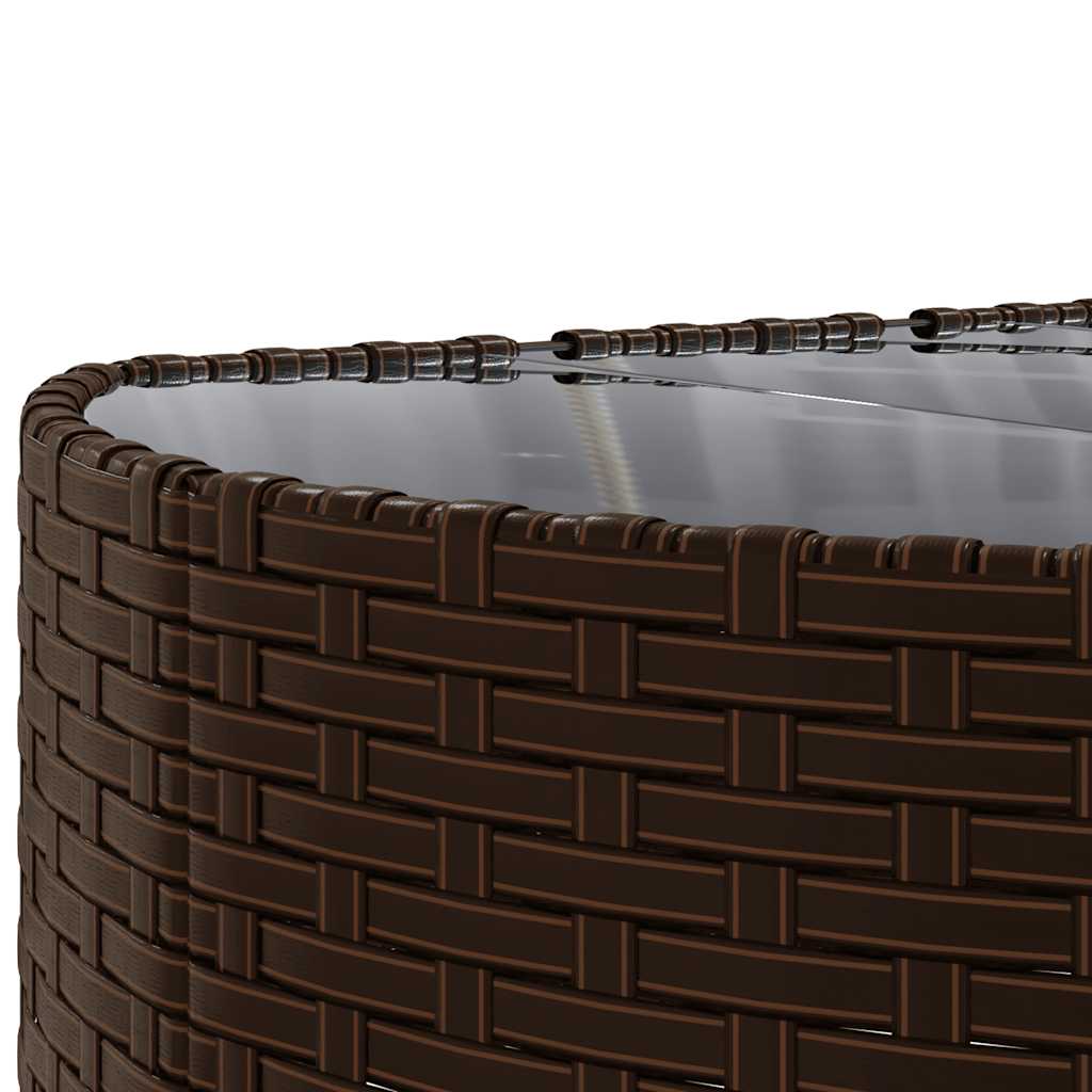 Set Divano da Giardino 4 pz con Cuscini Marrone in Polyrattan