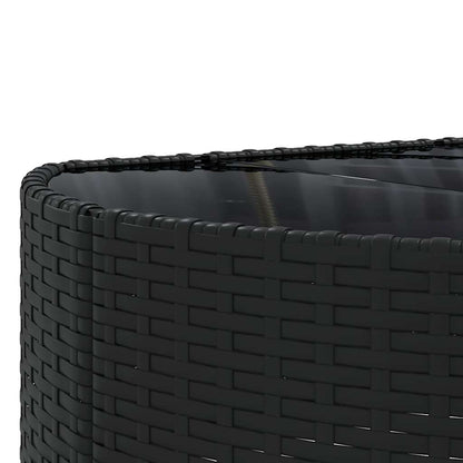 Set Divani da Giardino 5 pz con Cuscini in Polyrattan Nero | homemem39