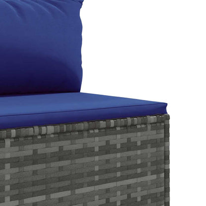 Set Divano da Giardino 5 pz con Cuscini Grigio in Polyrattan | homemem39