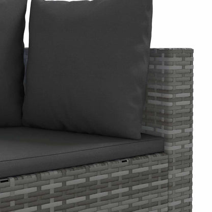 Set Divani da Giardino 7 pz con Cuscini Grigio in Polyrattan | homemem39