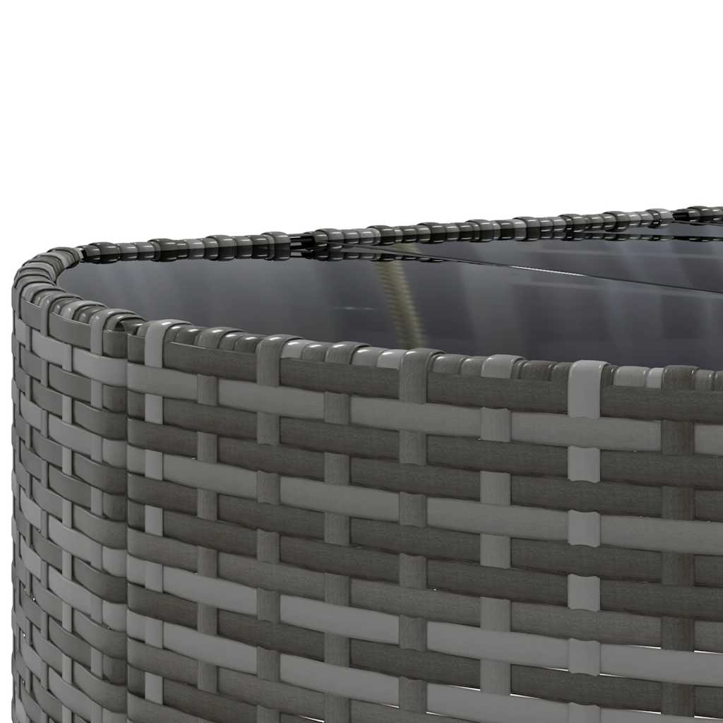 Set Divani da Giardino 7 pz con Cuscini Grigio in Polyrattan | homemem39