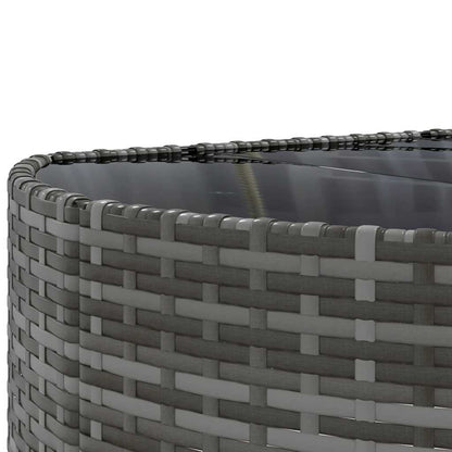 Set Divani da Giardino 7 pz con Cuscini Grigio in Polyrattan | homemem39