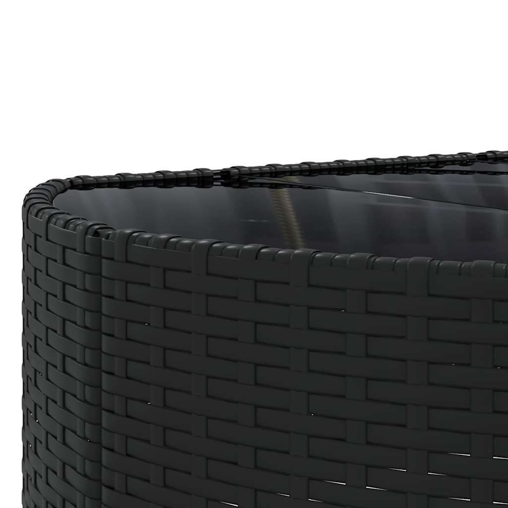Set Divani da Giardino con Cuscini 7pz Nero Polyrattan | homemem39