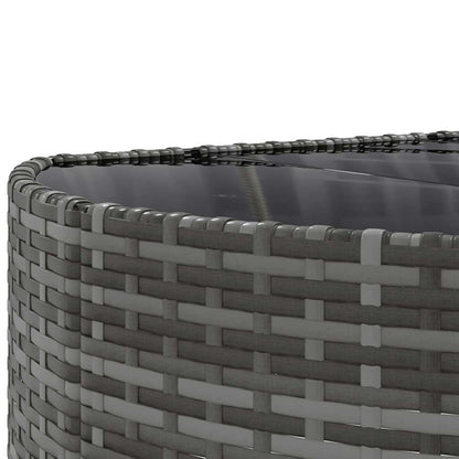 Set Divani da Giardino 7 pz con Cuscini Grigio in Polyrattan | homemem39
