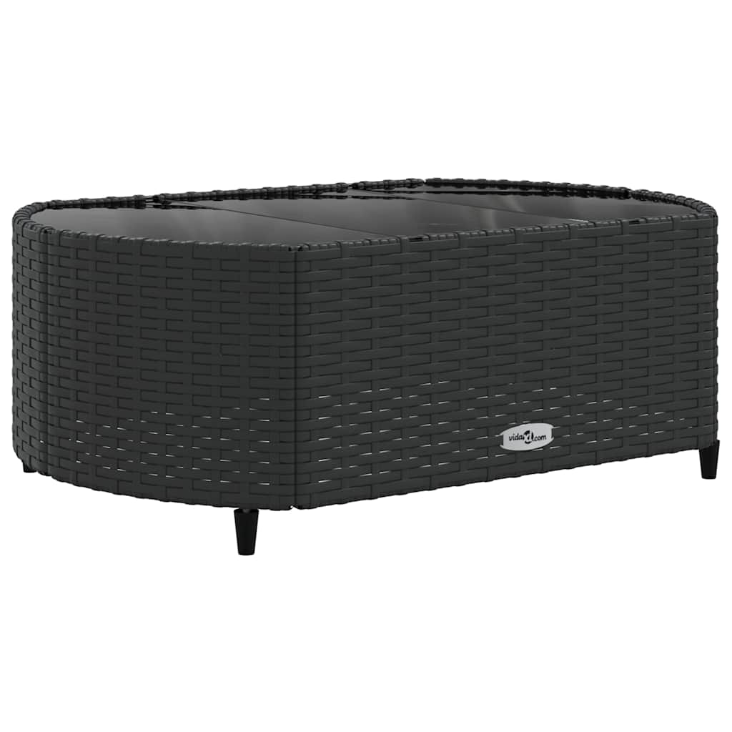 Set Divano da Giardino 6 pz con Cuscini Nero in Polyrattan | homemem39