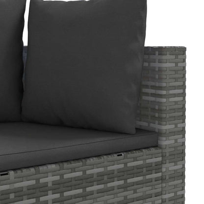 Set Divano da Giardino 10 pz con Cuscini Grigio in Polyrattan | homemem39
