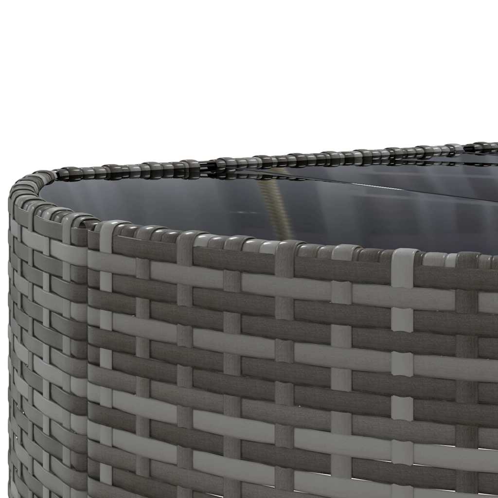 Set Divano da Giardino 10 pz con Cuscini Grigio in Polyrattan - homemem39