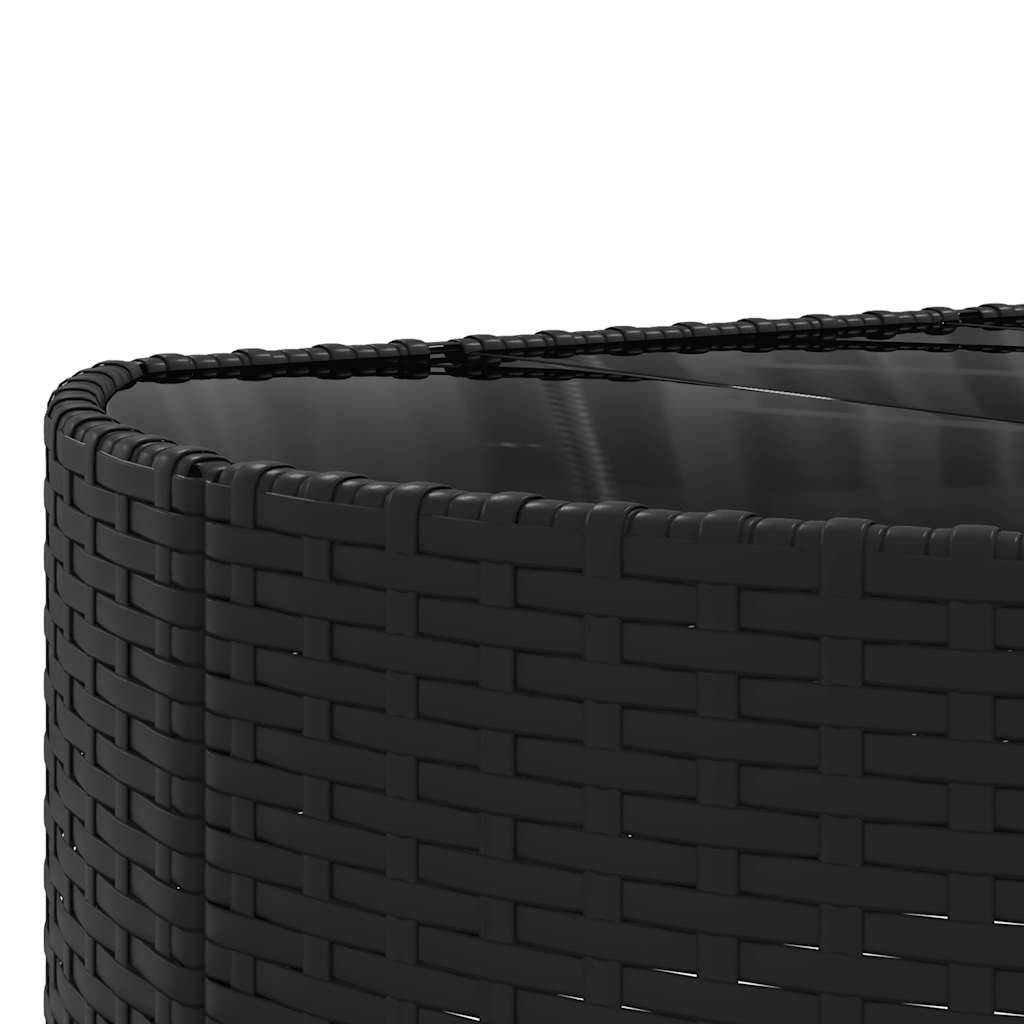 Set Divani da Giardino 9 pz con Cuscini Nero in Polyrattan - homemem39