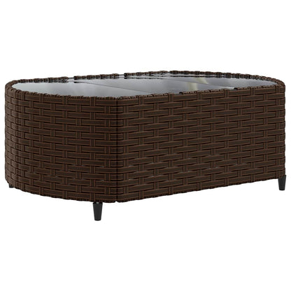 Set Divani da Giardino 9pz con Cuscini Marrone in Polyrattan - homemem39