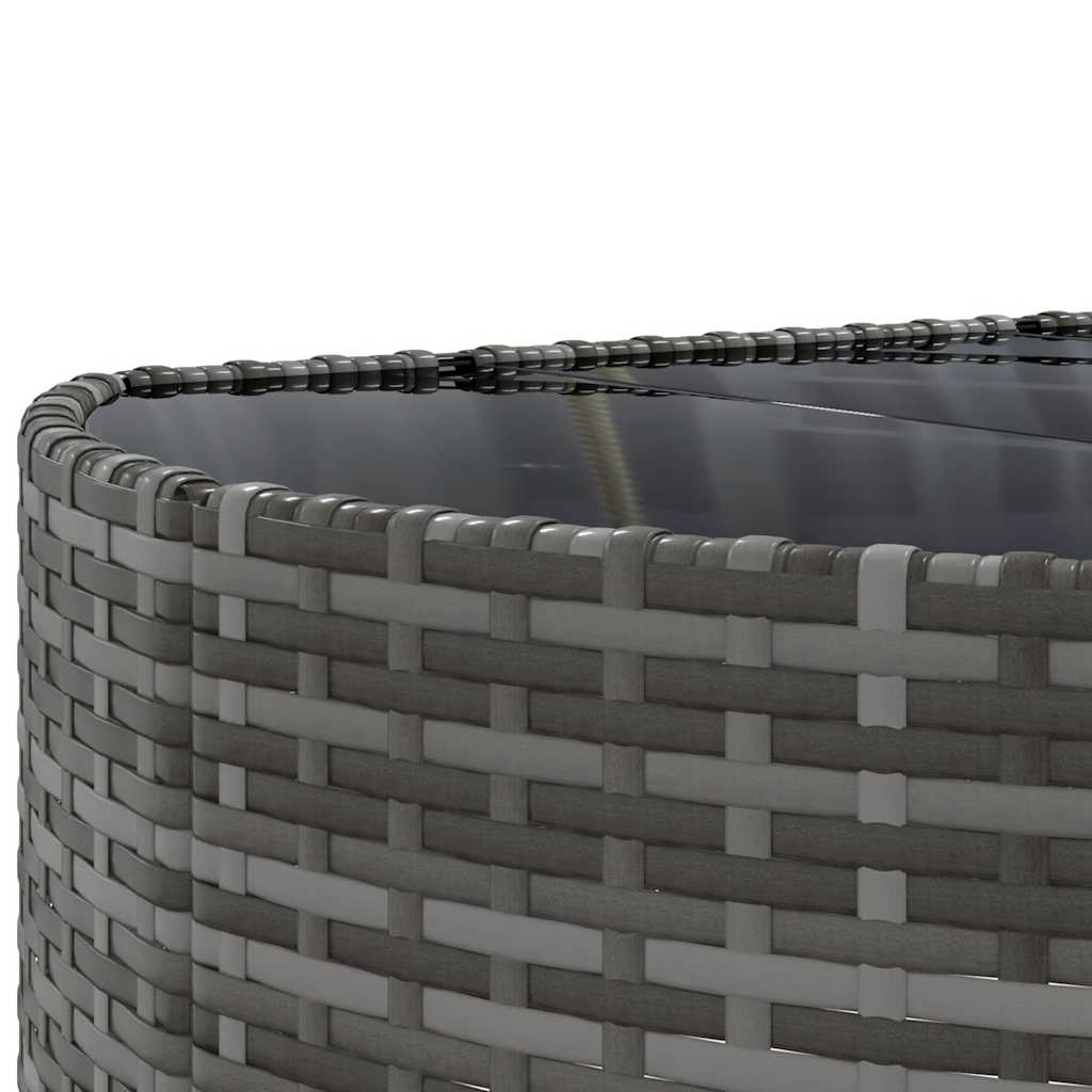 Set Divano da Giardino 9 pz con Cuscini Grigio in Polyrattan - homemem39