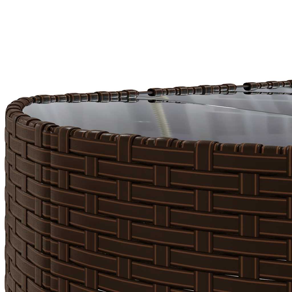 Set Divano da Giardino 5 pz con Cuscini Marrone in Polyrattan | homemem39