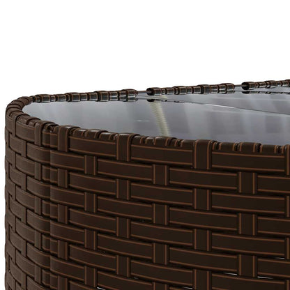 Set Divano da Giardino 5 pz con Cuscini Marrone in Polyrattan | homemem39