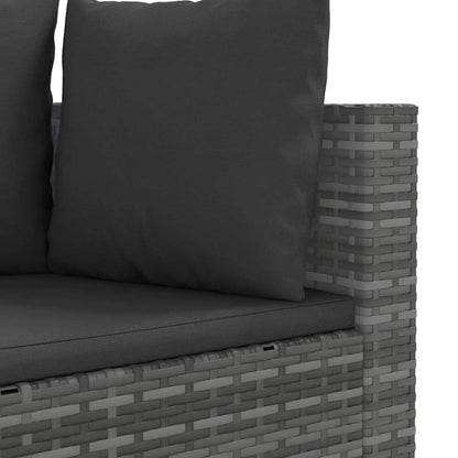 Set Divano da Giardino 5 pz con Cuscini Grigio in Polyrattan | homemem39