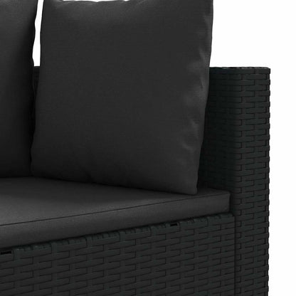 Set Divani da Giardino 5 pz con Cuscini in Polyrattan Nero - homemem39