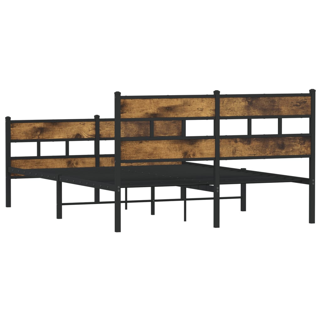 Giroletto senza Materaso in Metallo Rovere Fumo 150x200 cm | homemem39