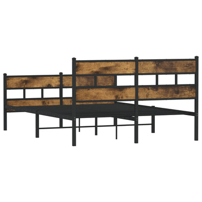 Giroletto senza Materaso in Metallo Rovere Fumo 160x200 cm | homemem39