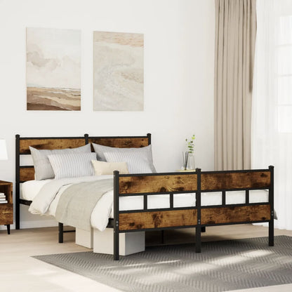 Giroletto senza Materaso in Metallo Rovere Fumo 160x200 cm | homemem39