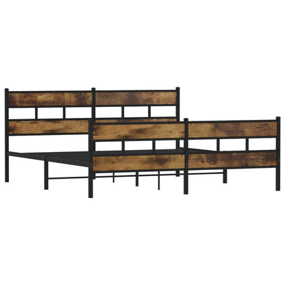 Giroletto senza Materaso in Metallo Rovere Fumo 183x213 cm | homemem39