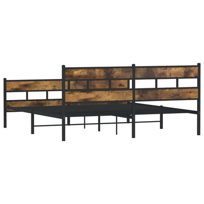 Giroletto senza Materaso in Metallo Rovere Fumo 183x213 cm | homemem39