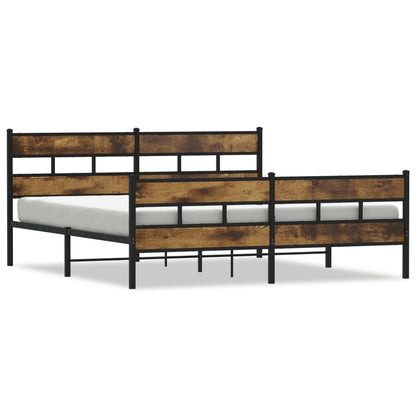 Giroletto senza Materaso in Metallo Rovere Fumo 200x200 cm | homemem39