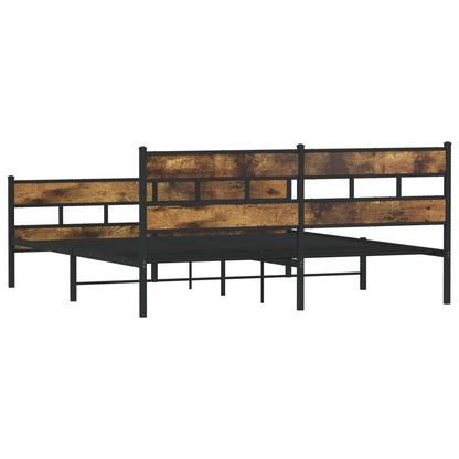 Giroletto senza Materaso in Metallo Rovere Fumo 200x200 cm | homemem39