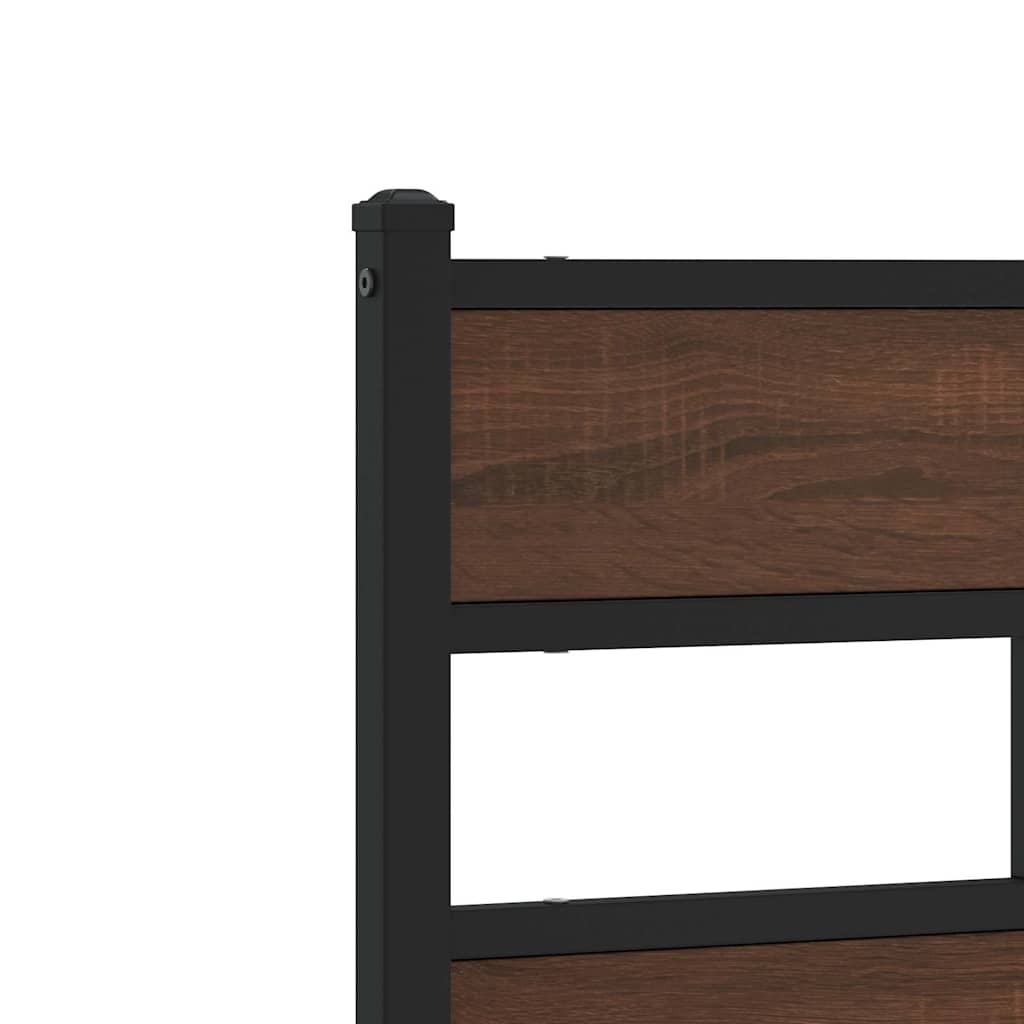 Giroletto senza Materaso in Metallo Rovere Marrone 200x200 cm | homemem39