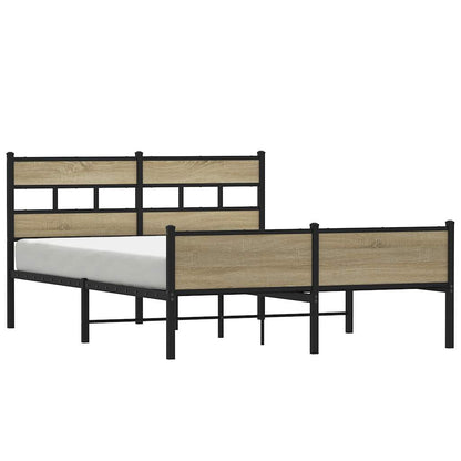 Giroletto senza Materaso in Metallo Rovere Sonoma 160x200 cm | homemem39