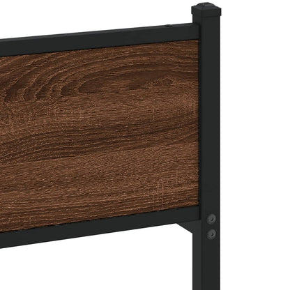 Giroletto senza Materaso in Metallo Rovere Marrone 183x213 cm - homemem39