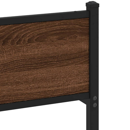 Giroletto senza Materaso in Metallo Rovere Marrone 193x203 cm - homemem39