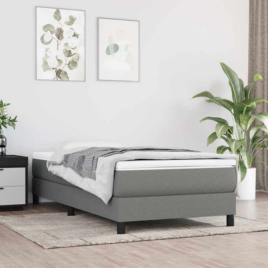 Materasso a Molle per Bambini Rigidità Media Grigio Scuro 80x160 cm in Tessuto