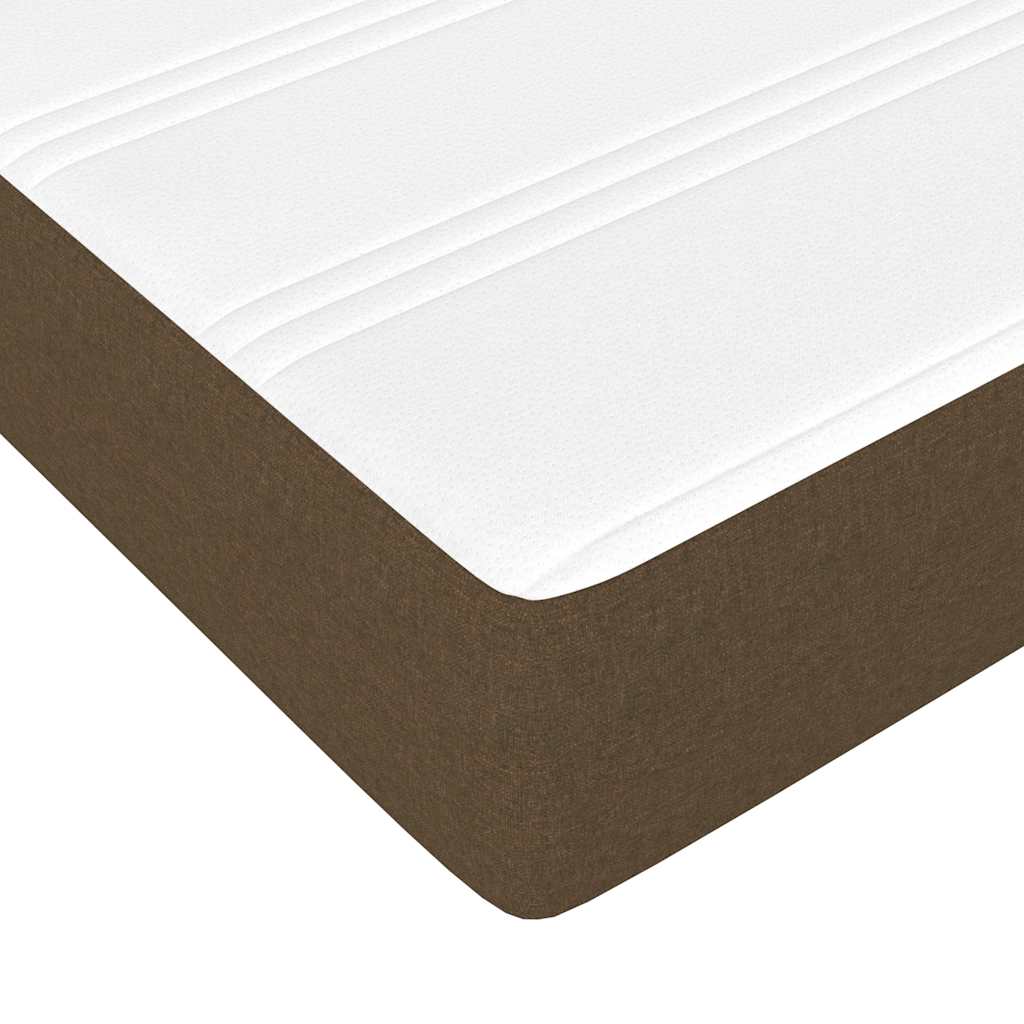 Materasso a Molle per Bambini Rigidità Media Marrone Scuro 80x160cm in Tessuto