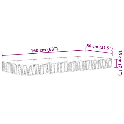 Materasso a Molle Bonnel per Bambini Medio 80x160 cm - homemem39