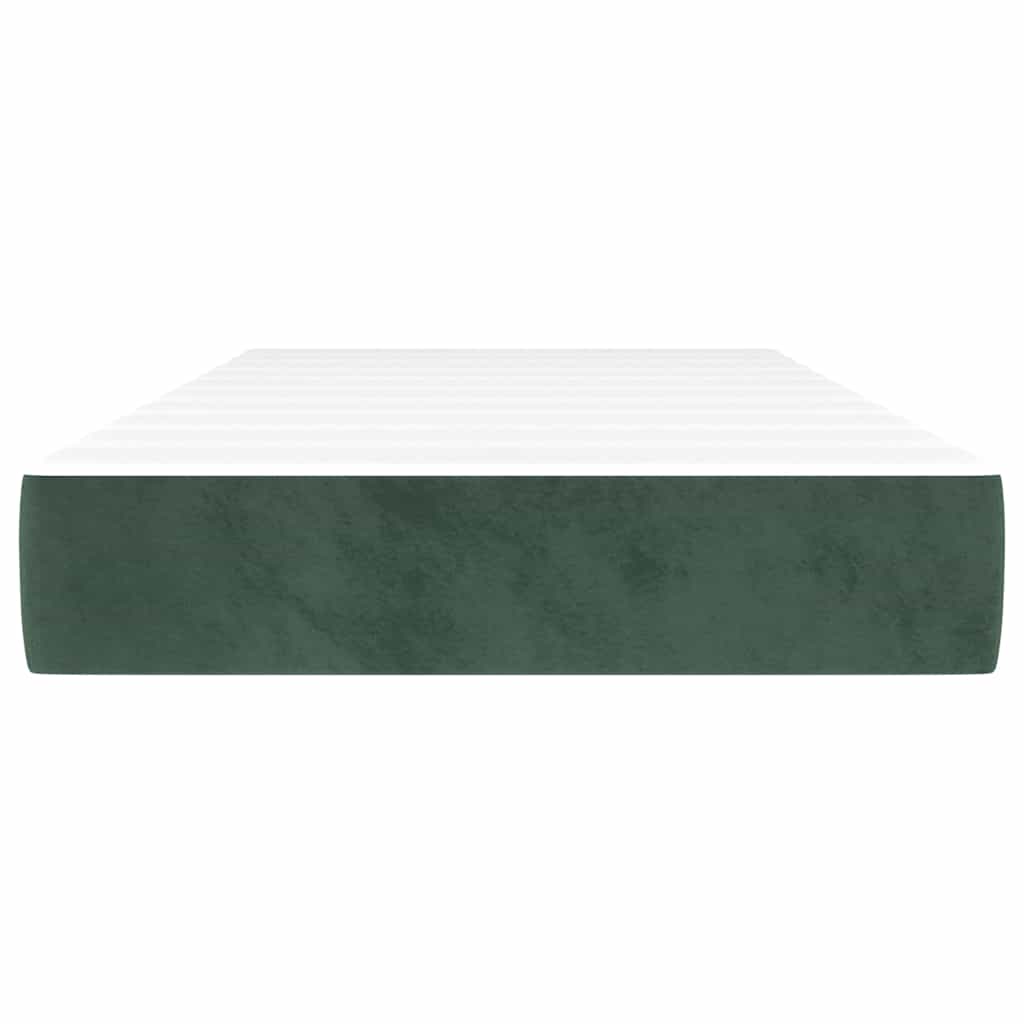 Materasso a Molle Verde Scuro 90x210x20 cm in Velluto - homemem39