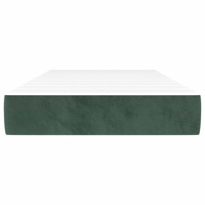 Materasso a Molle Verde Scuro 90x210x20 cm in Velluto - homemem39