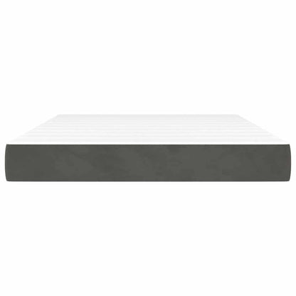 Materasso a Molle Grigio Scuro 120x210x20 cm in Velluto - homemem39