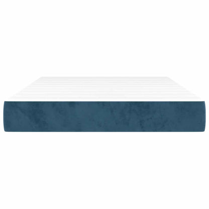 Materasso a Molle Blu Scuro 120x210x20 cm in Velluto - homemem39